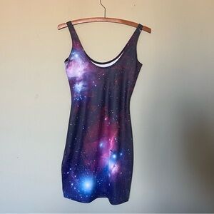 BlackMilk Galaxy Star Print Bodycon Dress, Size S